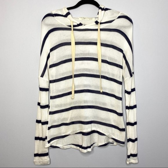 Vintage Havana Tops - Vintage Havana Striped Hoodie Lightweight